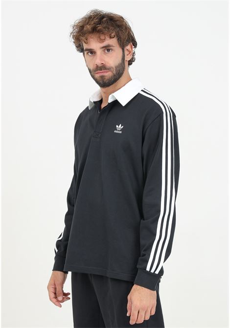 Polo Adicolor Rugby nera da uomo ADIDAS ORIGINALS | IZ4806.